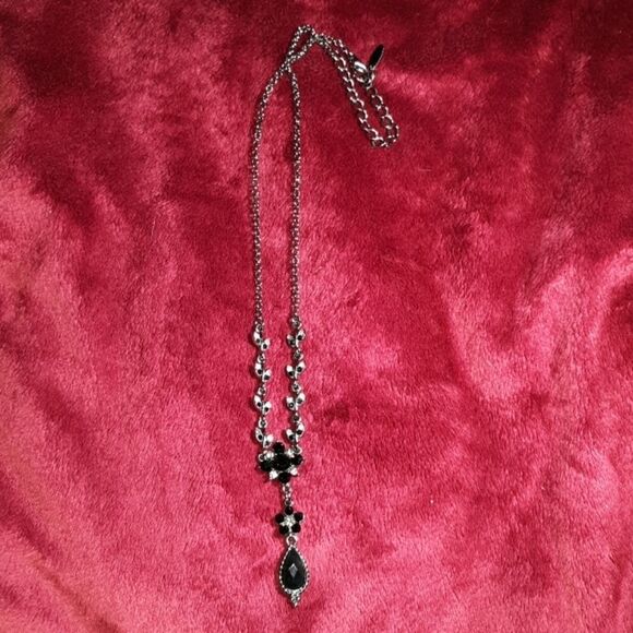 VCLM Victorian Style Vintage Black Necklace 18" - Picture 2 of 4